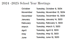 Meeting Dates